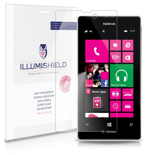 iLLumiShield - Nokia Lumia 520 Screen Protector Japanese Ultra Clear HD Film with Anti-Bubble and Anti-Fingerprint - High Quality (Invisible) LCD Shield - Lifetime Replacement Warranty - [3-Pack] OEM / Retail Packaging