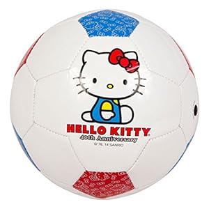 Hello Kitty Sports 40th Anniversary Soccer Ball, Red/Blue/White, Size 4