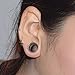 Qmcandy 4 Pairs Stainless Steel Double Twin Flare Flesh Tunnel Ear Plug Gauges 2g