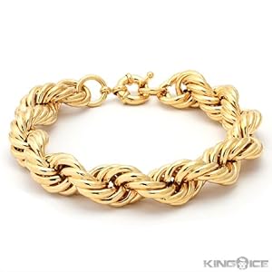 Run DMC Fat Gold Rope Hip Hop Dookie Chain Bracelet