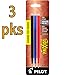 Value Pack of 3 Pilot FriXion Gel Ink Pen Refill, 3-Pack for Erasable Pens, Fine Point, Black/Blue/Red Inks (77335)