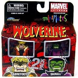 Marvel MiniMates Series 28 Mini Figure 2-Pack Sabretooth and Skrull