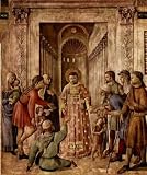 Fra Angelico (Fresco cycle on the life of Saint Stephen and Lawrence, scene: St. Lawrence Church distributes the wealth