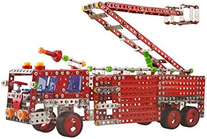 IQ Toys Large Fire Truck Building Construction Model with Metal Beams and Screws 842 pcs