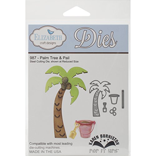 Elizabeth Craft Designs Steel Cutting Die, Palm Tree and Pail