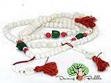 Yak Bone wtith Genuine Jade Prayer Mala 8MM - Buddhist Prayer Beads are the Best Stress Reduction Products to Add to Your Yoga Equipment