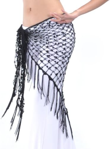 BellyLady Belly Dance Hip Scarf, Egyptian Triangle Shawl, Valentine's Gift Idea