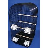 New Canary Parakeet Cockatiel LoveBird Finch Round Tall Bird Cage 14x16x31, 6604BLK
