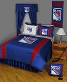New York Rangers NHL Full Size Sidelines Collection Bedroom Set