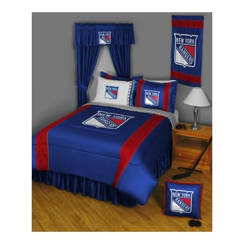 Compare NHL New York Rangers 6pc Full Bedding Set WiWiSuzWuSkin