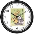 China Giant Panda or Panda Bear Animal Wall Clock by WatchBuddy Timepieces (Hunter Green Frame)
