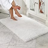 Norcho Soft Microfiber Non-slip Rubber Luxury Area Rug for Livingroom Bedroom Bathroom Decor Machine Washable 2.6 x 3.9ft /80 x 120cm White