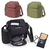 Picnic Time Passport Polyester Carry-On w/ Passport Organizer Fits Over Trolley Handle (Olive Green)