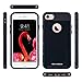 iPhone 7 Case, Moonmini 2 in 1 Hybrid Hard PC + Soft TPU Shockproof Slim Dual Layer Rugged Bumper Protective Cover for iPhone 7 - Jet Black