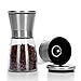 [Update] Salt and Pepper Shakers Set of 2, Salt & Pepper Grinder Set Mill, 6 Oz Glass Body, 5 Grade Adjustable Ceramic Spice Crusher