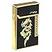 Cool Dragon Pattern Decor Windproof Metal Refillable Cigarette Lighter Random Pattern and Color