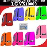 Silicone Skin 8 pc. Value Pack for your LG Voyager VX10000 (Blue, Hot Pink, Light Pink, Green, Orange, Purple, Red, Yellow) Bonus DBRoth Microfiber Cleaning Cloth Included