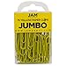 JAM PAPER Colorful Jumbo Paper Clips - Large 2 Inch - Yellow Paperclips - 75/Pack