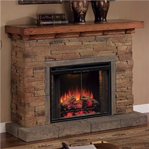 51sKgk4lnpL Classic Flame Grand Canyon Stacked Stone Free Standing Electric Fireplace