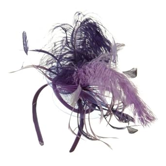 Ostrich Feather Fascinator - Lavender Purple W25s59c