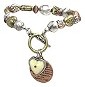 Trisha Waldron Designs Heart Mustard Seed Toggle Stretch Bracelet, Matthew 17:20