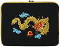 15 inch Embroidered Chinese Golden Dragon Netbook Notebook Laptop Sleeve Bag Carrying Case for Macbook, Acer, ASUS, Dell, HP