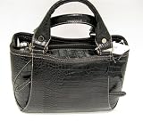 kleine italienische Handtasche schwarzes Leder