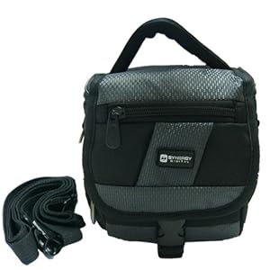 Canon VIXIA HF G20 Camcorder Case Camcorder and Digital Camera Case - Carry Handle & Adjustable Shoulder Strap - Black / Grey - Replacement by Synergy
