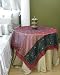 Silk Organza Burnout Velvet Patch Holiday Table Topper Tablecloth 56