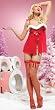 2Pc Underwire Sequins Baby Doll W/Rhinestone Buckle, G-String