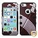 MYBAT Football/Black TUFF Hybrid Phone Protector Cover for APPLE iPhone 5C