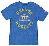Denver Nuggets Blue adidas Originals Navigating The Logo Tri-Blend T-Shirt