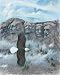 Eagle - Mount Rushmore by Anne Jenkins. ART PRINT Canvas Rolled.. 16.00 inches width by 20.00 inches height. Highest Quality Art Poster Print