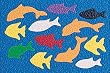 Lauri SCHOOL OF FISH Crepe Rubber Puzzle 12 pcs Textured
