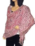 Pink Ladies Fashion Fancy Luxury Dress Shawl Wool Stole