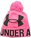 Under Armour Women's Graphic Pom Pom Beanie, Pink Punk (640), One Size