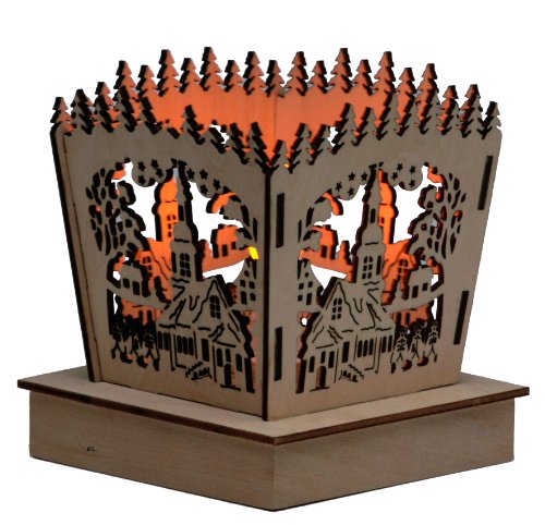 Idena 8580120 - Weihnachts- LED - Leuchter Lasercut Kirche