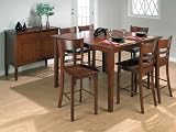 Bailey Brown Finished Square Dining Set