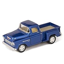 Kinsmart 1955 Chevy Step side Pick-Up Die Cast Collectible Toy Truck,  Blue
