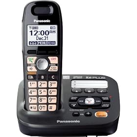 Panasonic KX-TG6591T  DECT 6.0 Amplified Sound Cordless Phone with Answering System, Metallic Black, 1 Handset: Electronics