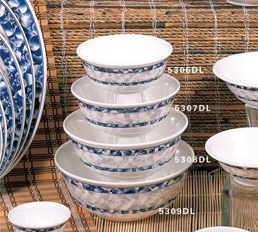 Blue Dragon Melamine 45 Oz. Fluted Bowl - 8