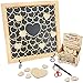 Wedding guest book alternative set. For bridal baby shower party, reception funeral memorial guestbook or anniversary present for couple | unique wood picture frame pen set 55 and 1pc wooden hearts