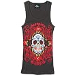 Scorpion Calavera Women's Tank Fashion Shirt - Brown