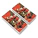 Christmas Holiday Santa Skating Toys Tree Eraser Set of 2