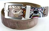 Don Ed Hardy Patrol Leather Tattoo Belt