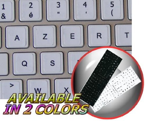 MAC FRENCH AZERTY KEYBOARD STICKER ON WHITE BACKGROUND FOR DESKTOP, LAPTOP AND NOTEBOOK