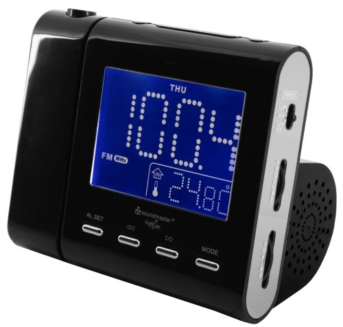 Soundmaster UR135 MW/UKW Uhrenradio mit Projektion