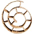 Hansen Korb 300/10 CD-Regal in Schneckenform / aus Wasserhyazinthe / B 70 T 15 H 80 cm