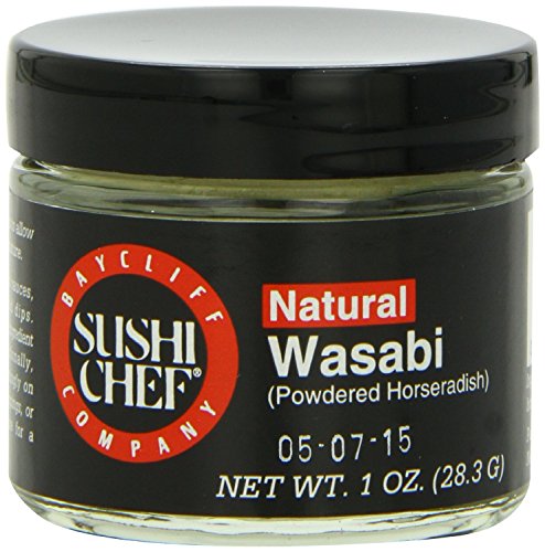 Sushi Chef Natural Wasabi (Powdered Horseradish), 1 Ounce Glass Jar - Pack of 2