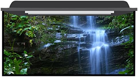 Deep Blue Themes Waterfall Steps Aquarium Background (66-120 Gallons (50Wx30H))